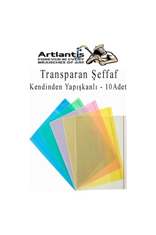 Hazır Kitap Kaplığı Şeffaf Buzlu Yeşil 10 Adet 1 Paket Cırtlı Ayarlanabilir Kendinde Yapışkanlı Kaplık Okul Sınıf Yeşil