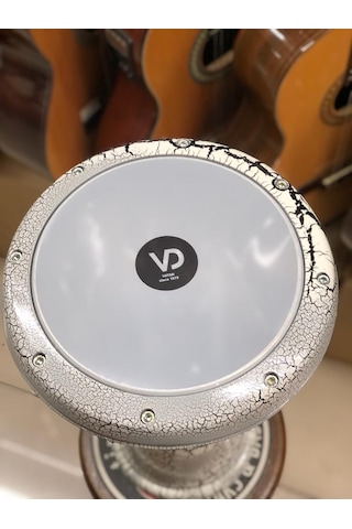 3040 Döküm Beyaz Çatlak Boyalı Darbuka/çömlek