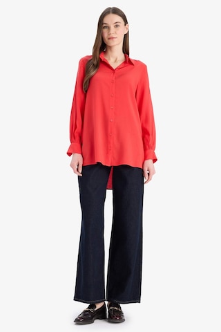 DeFacto Regular Fit Basic Düz Viskon Uzun Kollu Gömlek Tunik D7352AX25SPRD63