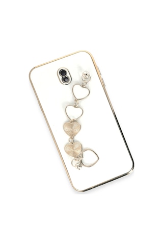 Newface Samsung Galaxy Uyumlu J7 Pro / J730 Kılıf Esila Silikon Glblseme - 42 - Beyaz