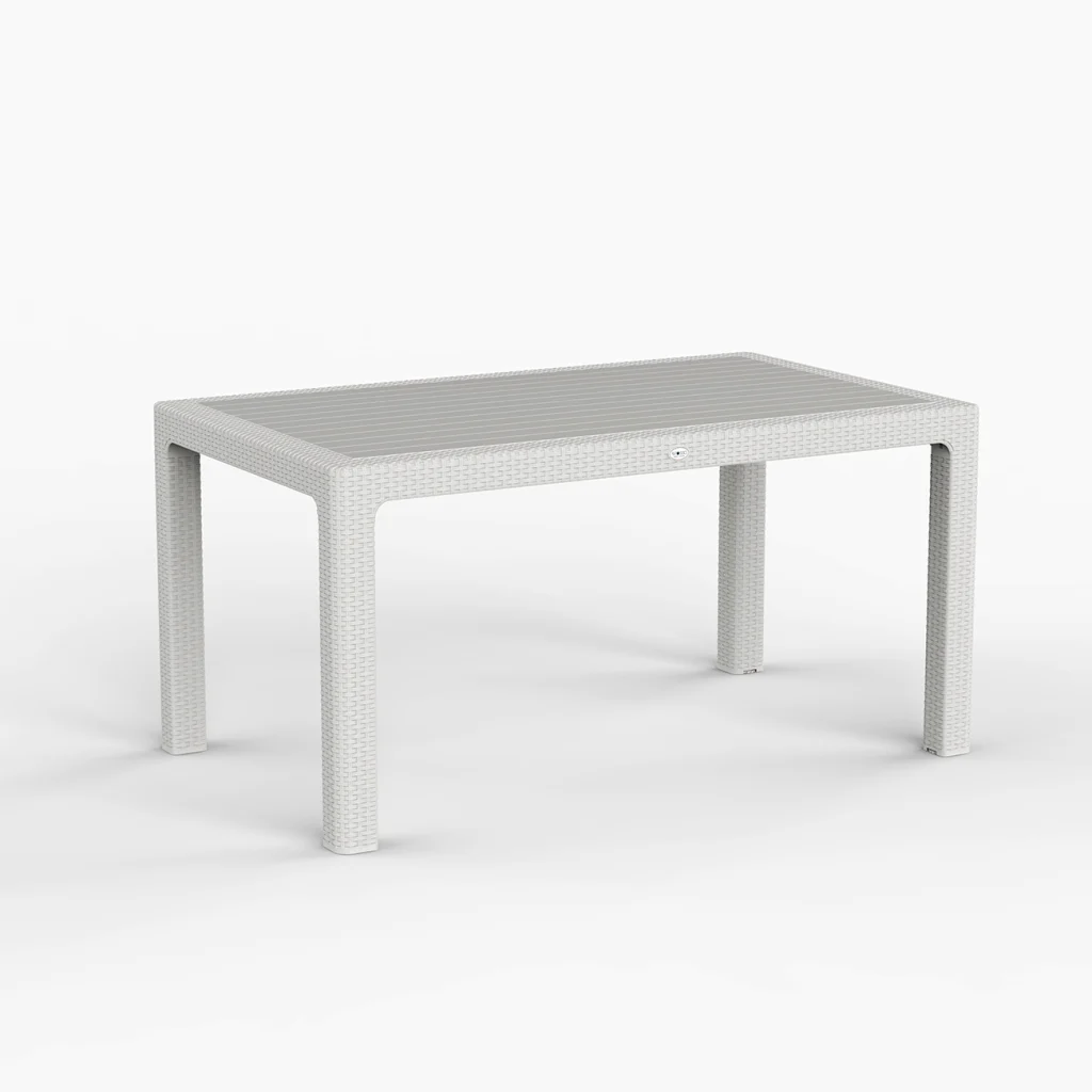 Verona 90x150 Masa Takımı Camsız Beyaz