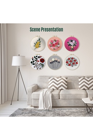 Honmex Başlangıçcı Dostu 3d İçki Boya Desenli Kırmızı Meyve Desenli Örgü Seti, Pamuk-kenevir Kumaşlı Ev Dekorasyonu El İşleri Malzeme Paketi