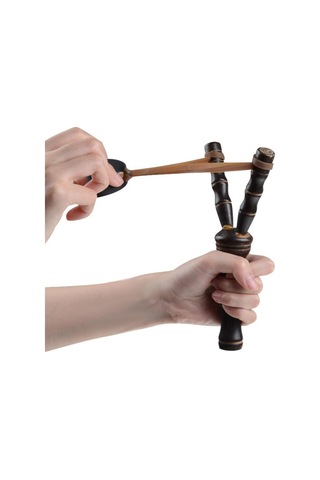 Suntek 5 Set Bambu Ahşap Sapan Çocuklar Çocuklar Için Atış Koyu Kahverengi