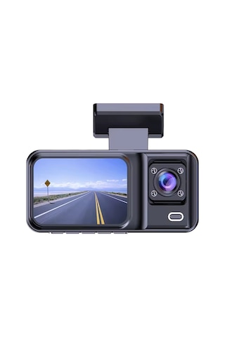 A98 3 Lens Full Hd 1080p Araç İçi Kamera Ön İç Arka Wifi Dvr Dashcam + 32gb Hafıza Kartı Dahil Geri