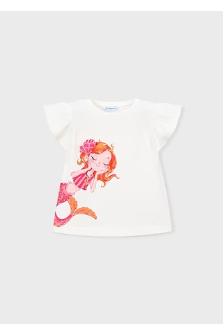 Mayoral Kız Çocuk T-shirt 3007 Ekru