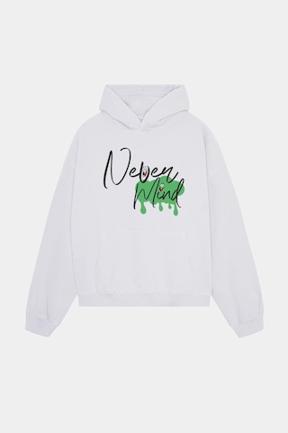 Emoji Siyah Hoodie - Oversize Streetwear Pamuklu Sweatshirt Beyaz