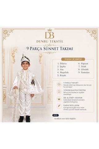 Denbu Tekstil Erkek Çocuk Lüks 9 Parça Sünnet Takımı Denbu Tekstil Erkek Çocuk Lüks 9 Parça Sünnet Takımı