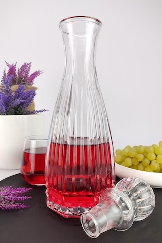 Digithome Linea Cam Kapaklı Su Ve Meşrubat Sürahisi Karaf Şişe 750 Ml - Ln.kır.011.00.000