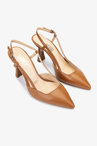 Valmenti Zirkon Kadın Taba Hakiki Deri Topuklu Ayakkabı 453 2800 Bn Ayk Y24 Taba