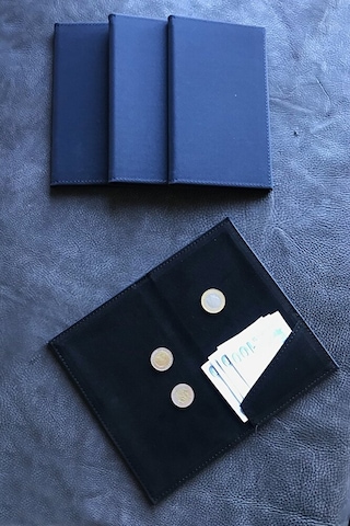 Hesap Sümeni Adisyon Kabı Lacivert Renk Vegan Deri 12 X 20 Cm.