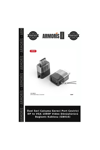 Özel Seri Çalışma Gereci Port Çevirici Dp To Vga 1080p Video Dönüştürücü Bağlantı Kablosu Gb016