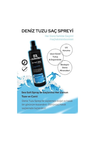 Black Red Sea Salt Spray Orta Tutuşlu Hacimlendirici Anti Uv Deniz Tuzu Saç Spreyi 200 Ml