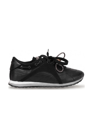 Ayakkabı Fuarı Elit Kcm243 Kadın Taşlı Klasik Sneaker Siyah