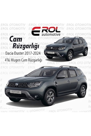 Dacia Duster 2017-2024 4'lü Cam Rüzgarlığı Siyah