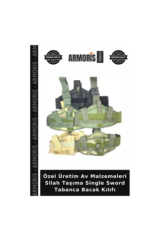Özel Üretim Av Malzemeleri Taşıma Single Sword Tabanca Bacak Kılıfı