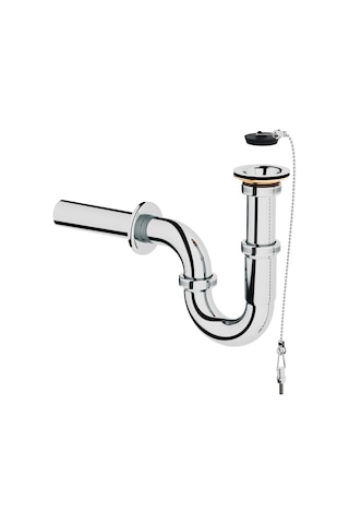 Aqua Bagno Basic Metal Sifon-süzgeç Dahil -parlak Krom - 32 Mm Çıkış Ucu