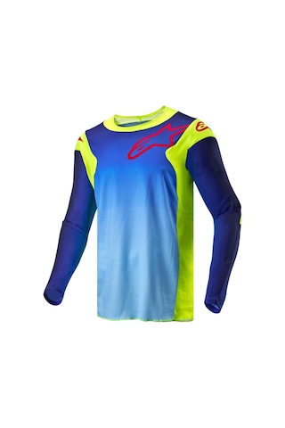 Alpinestars Racer Hoen Kros Motor Jerseyi Sarı Mavi Kırmızı