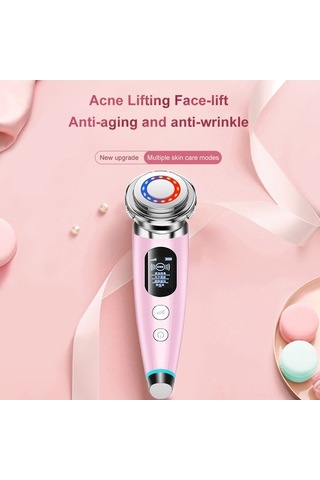 Fortunelane Yüz Gelişimi Aleti: Led Işık, Ems Mikro Akım, Cilt Germe, Göz Bakımı, Beyaz/pembe Renkli Çok Renkli