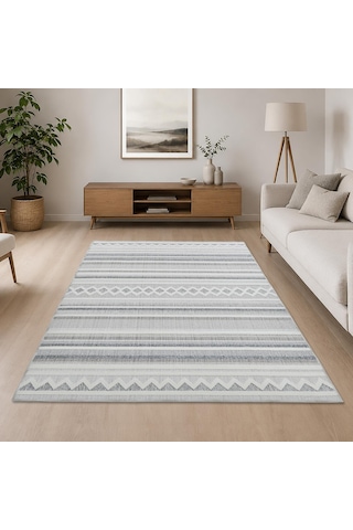 Nature Pamuk 30 Yıkanabilir Halı Modern Kilim Oturma Odası Salon Mutfak Balkon Yolluk Halısı C102a Krem