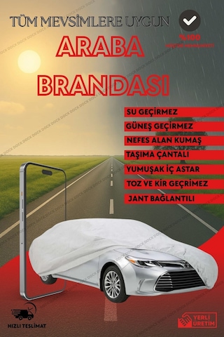 Gri Mercedes Glc 180 Araba Brandası 4 Mevsim