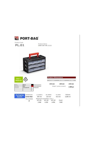 Znv Zenvia Mey İthalat Portbag Pl01 Caby 3/11 Çekmece Seti Znv2025 Cmn Belirtilmemiş