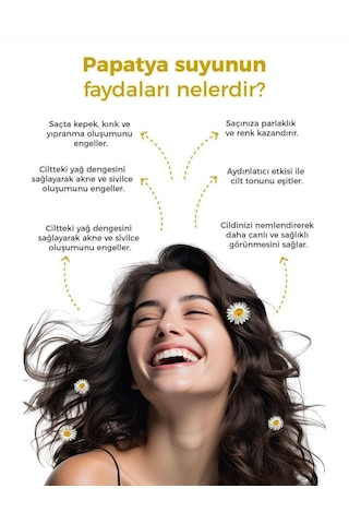 Papatya Suyu Saç Ve Yüz Toniği %100 Doğal - 200ml