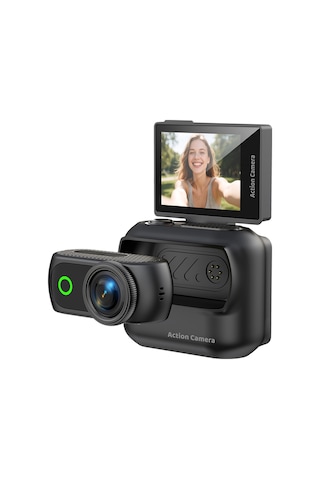 Lk-018 Vlog Kamera 48mp Aksiyon Kamerası Katlanabilir Ekranlı 4k Full Hd Dijital Kamera Video Ve Mini Fotograf Makinesi Wifi Ve Manyetik Klipsli