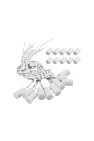 Nayomiglow Manyetik Kapı Anahtarı Rc-33 Nc Gömme Kablolu Güvenlik Pencere Kapı Sensörü Alarmı Beyaz- 10 Set