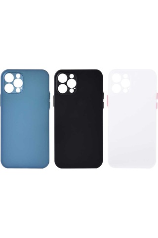 Apple Uyumlu iPhone 12 Pro Uyumlu Slims Kılıf-siyah Siyah -