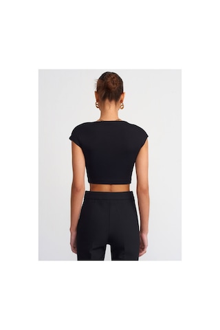 Dilvin 30528 Pamuk Ve Modal Karışımlı Crop Top Sarı