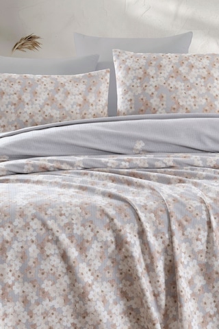 Enlora Home Pike Seti Baskılı Çift Kişilik Piti Yaprak Rose Çok Renkli