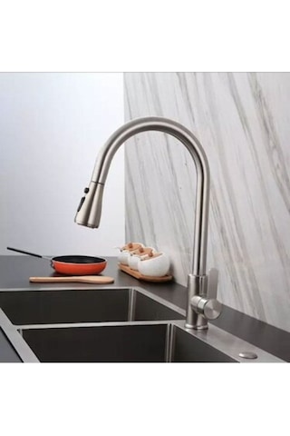 Fleko Inox Spiralli Mutfak Evye Bataryası Paslanmaz Çelik Inox