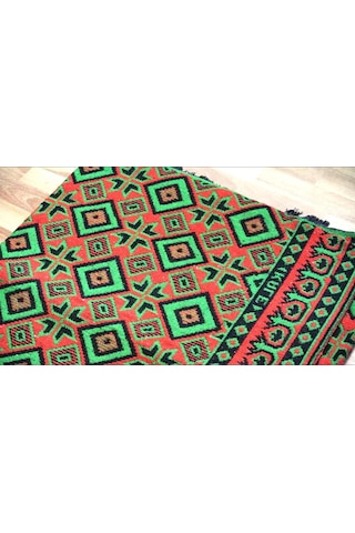 Makine Dokuması Baklava Desenli 3 Mekik Kaliteli Küçük Kilim