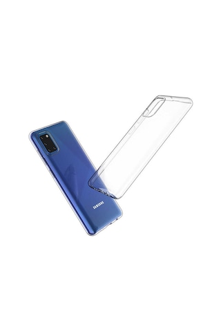 Samsung Galaxy Uyumlu A31 Kılıf Şeffaf Silikon Süper