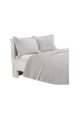 Linens Glace Gri Çift Kişilik Yatak Örtüsü Gri