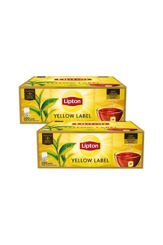 Lipton Yellow Label Siyah Çay Süzen Poşet 100'lü 2 x 200 G