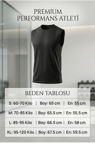 Sapeur Erkek Premium Active Kolsuz Spor Atlet - Ultra Esnek Ve Hızlı Kuruyan Siyah