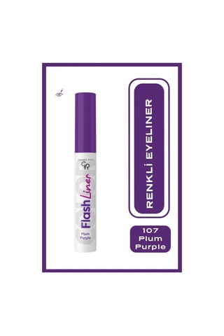 Golden Rose Flash Liner Colered Eyeliner No:107 Plum Purple - Renkli Eyeliner - 8691190535179 1 Adet