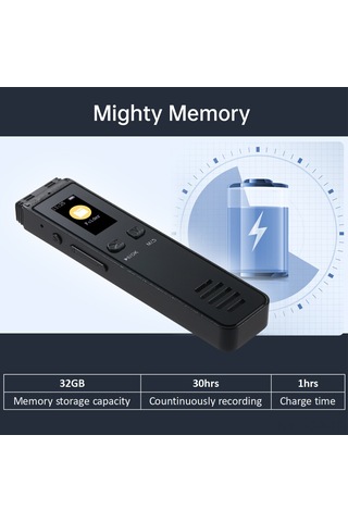 Singree 32gb Profesyonel Ses Kayıt Cihazı - Bluetooth, 30 Saat Sürekli Kayıt, Yüksek Kaliteli Hoparlörlü