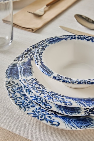 Emsan Bird 24 Parça 6 Kişilik Yemek Takımı Mavi