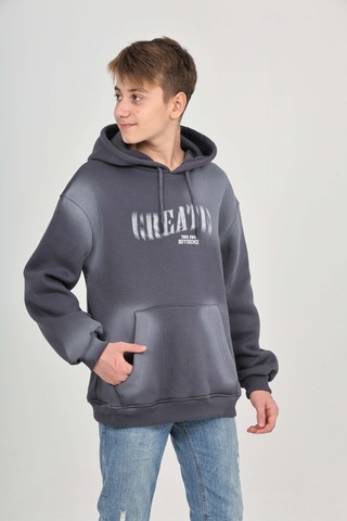 Toontoy Kids Toontoy Erkek Çocuk Pistole Baskılı Sweatshirt Füme