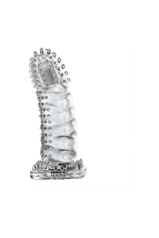 Morgece 4 Cm Eğik Başlı Otomatik Titreşimli Şeffaf Penis Kılıfı