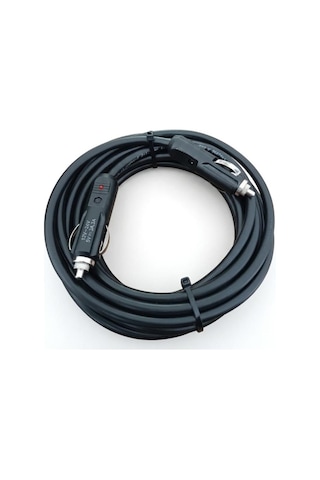 Araç Çakmaklık Uzatma Kablosu Erkek+erkek 12-24 Volt 16 Amper 2 X1 Mm Ttr Bakır 10 Mt-siyah