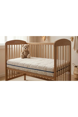12Cm Cotton Süngerli Bebek Çocuk Beşik Yatağı 70x130 Yıkanabilir Kılıflı Park Yatak Oyun Parkı