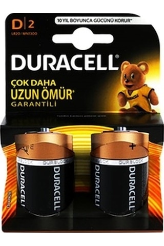 Duracell Büyük Boy Pil D 2 Li D2