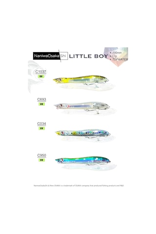 Naniwaosakashi Little Boy 100mm 11gr Topwater Sahte Balık