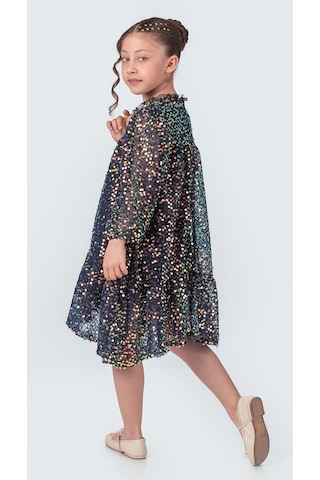 Likio Vintage Payet Kız Çocuk Abiye M00739 Lacivert