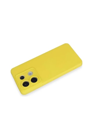Jenerik Xiaomi Redmi Note 13 Pro 5g Kılıf Nano İçi Kadife Silikon - Sarı