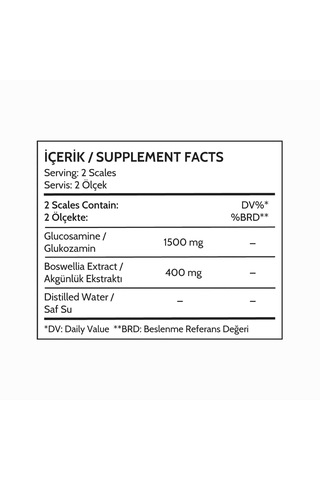 Biomet Bmt S1 Glukozamin Ak Günlük Ekstresi 500 ML