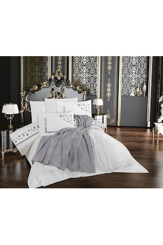 Goldroom Ahenk 7 Parça Pamuklu Pike Takımı. Gri